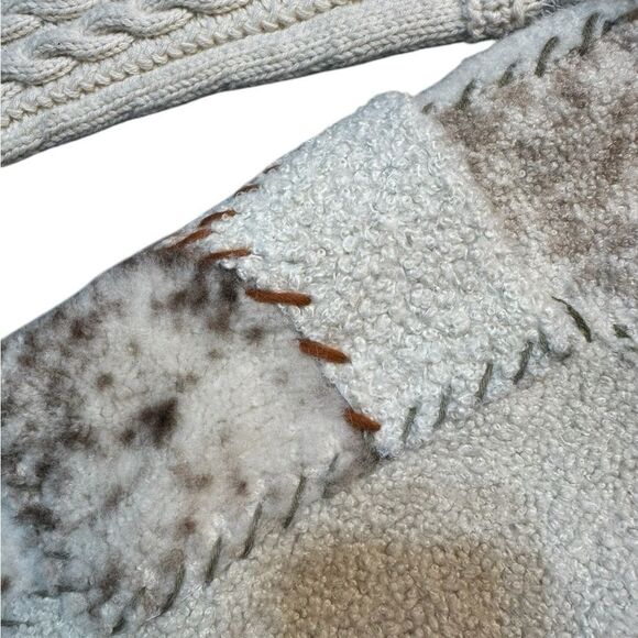 Nigel Preston Lambskin & Wool Knit Patchwork Artisan Jacket Size Small NWT - Picture 11 of 14